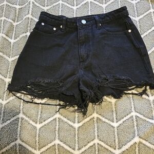 Missguided ripped jean shorts size 2